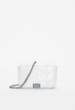 Pochette en cuir vernis blanc Claudie Pierlot