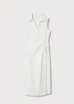 Robe col chemise blanc Mango