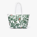 Sac cabas L.12.12 en toile enduite à motif crocodiles Lacoste