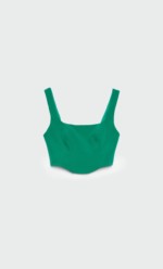 Top corset coloré vert Stradivarius