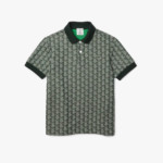 Polo unisexe Lacoste L!VE classic fit en jacquard monogramme