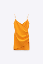 Robe portefeuille orange Zara