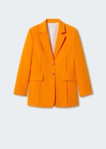 Veste de costume structurée orange Mango