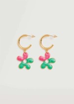 Boucles d'oreilles pendantes fleur mango