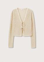 Cardigan maille Lurex beige mango