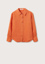 Chemise lin orange mango