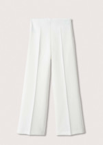 Pantalon costume wideleg blanc mango