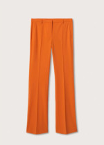 Pantalon droit fluide orange mango