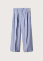 Pantalon pinces wideleg bleu mango