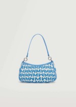 Sac bandoulière logo bleu mango