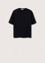 T-shirt premium coton noir mango