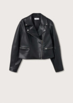 Veste biker similicuir noir mango