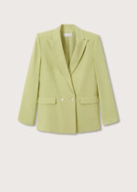 Veste de costume double boutonnage vert mango