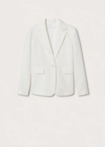 Veste de costume lin blanc mango