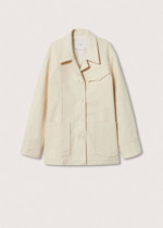 Veste oversize coton beige mango