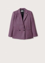 Veste pied-de-poule mauve mango