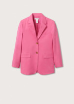 Veste structurée en coton rose mango