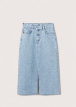 jupe jean fendue mango