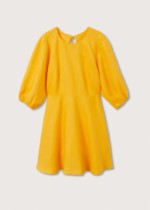 robe 100 % lin jaune mango