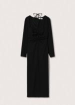 robe avec découpe noire mango