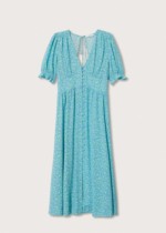 robe fluide fleurie bleu mango